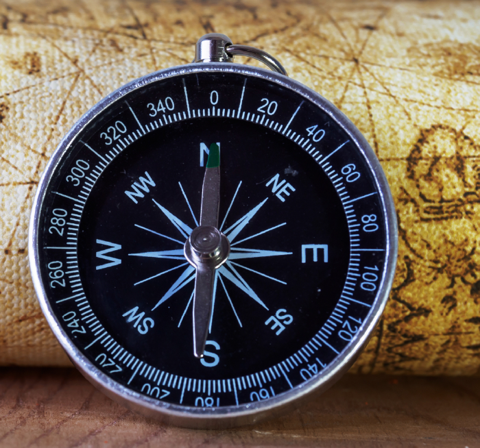 Our journey map and compass